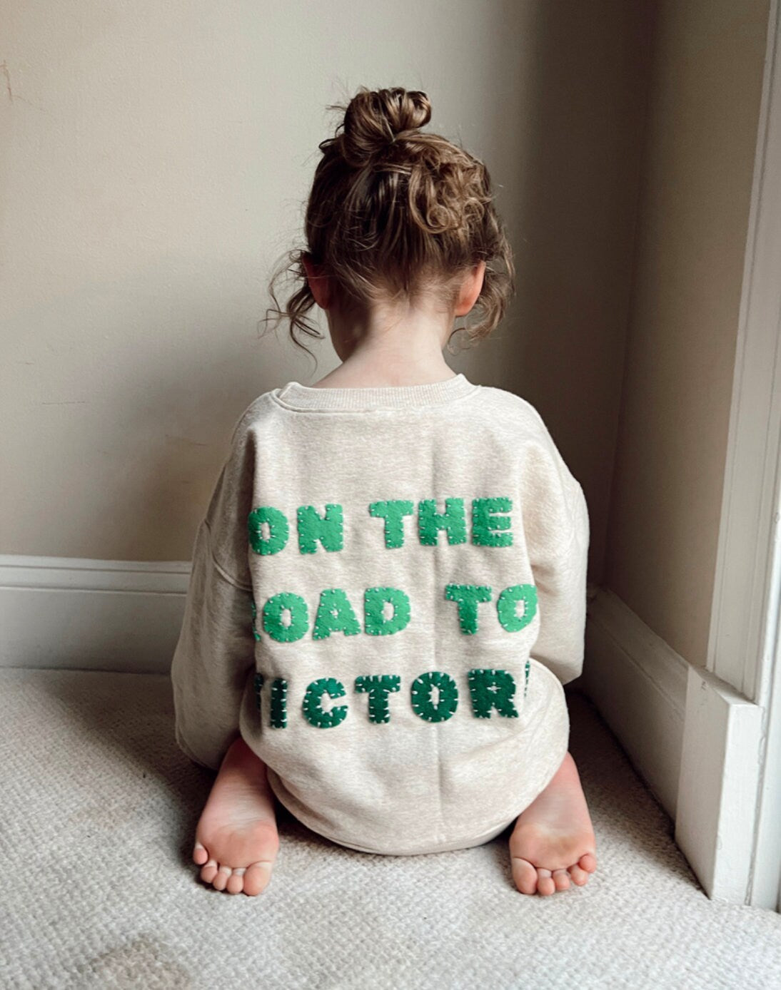 Toddler bespoke hand sewn Eagles crewneck